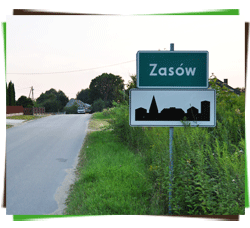 Miejscowość Zasów koło Dębicy na Podkarpaciu